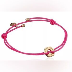 Marc by Marc Jacobs Knockout Pink Adjustable Cord Bracelet with Rose Gold Accent
